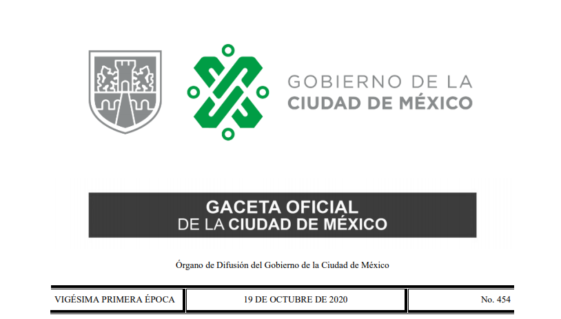 Portada de la gaceta oficial de la CDMX, la cual obliga a los generadores realizar su plan de manejo